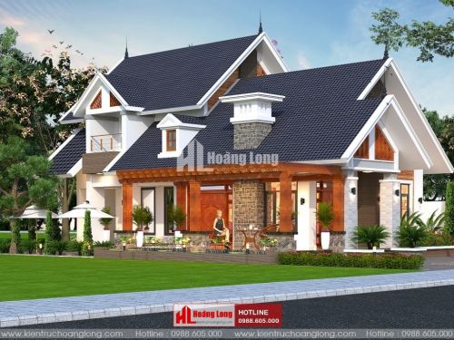 Biệt thự 1 tầng mái Thái đẹp 2023