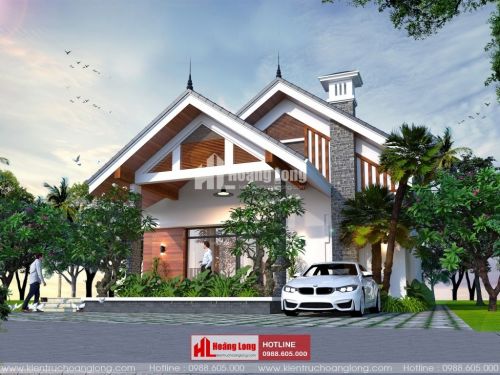 Mẫu nhà biệt thự 1 tầng 3 phòng ngủ đẹp 2023