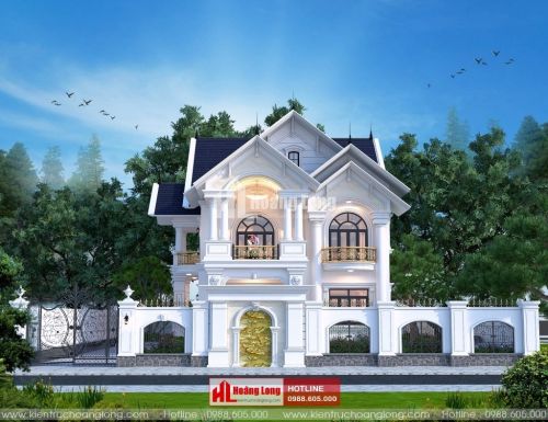 Mẫu biệt thự 2 tầng mái Thái tân cổ điển 2023