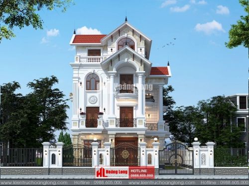 Thiết kế biệt thự 4 tầng mái Thái đẹp 2023