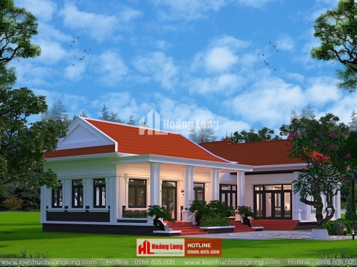 Mẫu thiết kế biệt thự 1 tầng hiện đại đẹp 2023