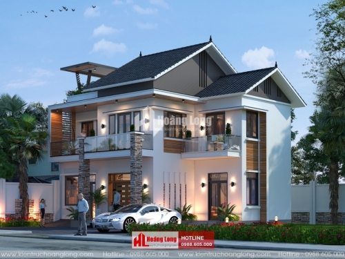 Thiết kế biệt thự 2 tầng hiện đại tại Cao Bằng HL50903