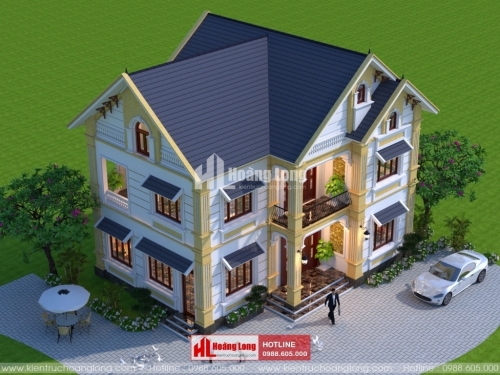 Thiết kế biệt thự 2 tầng mái Thái tại Phổ Yên HL51095