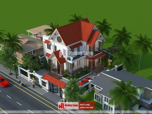 Thiết kế biệt thự 2 tầng hiện đại tại Long Thành HL51135