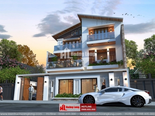 Thiết kế biệt thự 3 tầng mái Thái tại Quỳ Châu HL51287
