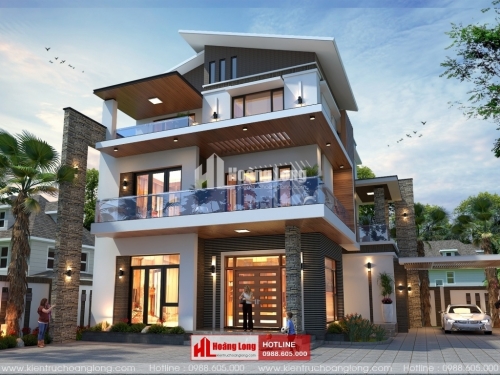 Thiết kế biệt thự 3 tầng hiện đại tại Bỉm Sơn HL51321
