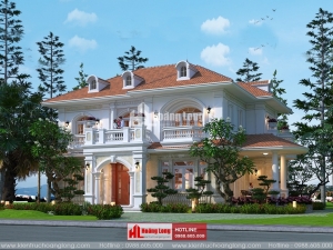 Thiết kế sân vườn biệt thự 2 tầng tại Tiền Hải HL50909