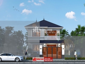 Thiết kế biệt thự 2 tầng mái Nhật tại Hồng Lĩnh HL50951