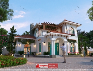 Phong thủy mái nhà biệt thự 2 tầng tại Kiến An HL50961