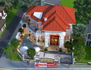 Thiết kế sân vườn biệt thự 2 tầng tại Nho Quan HL50966