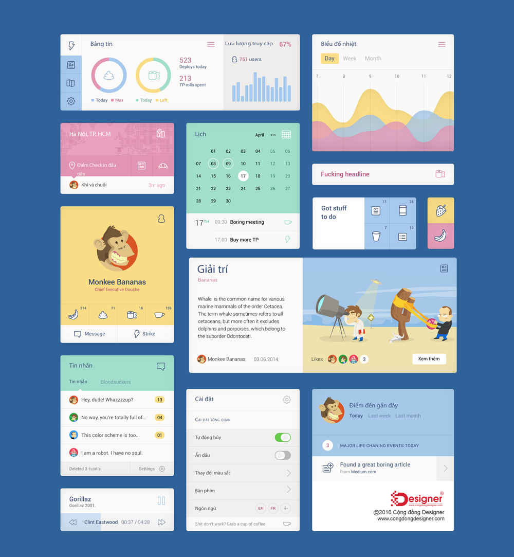 Download Website templates PSD Profile #7