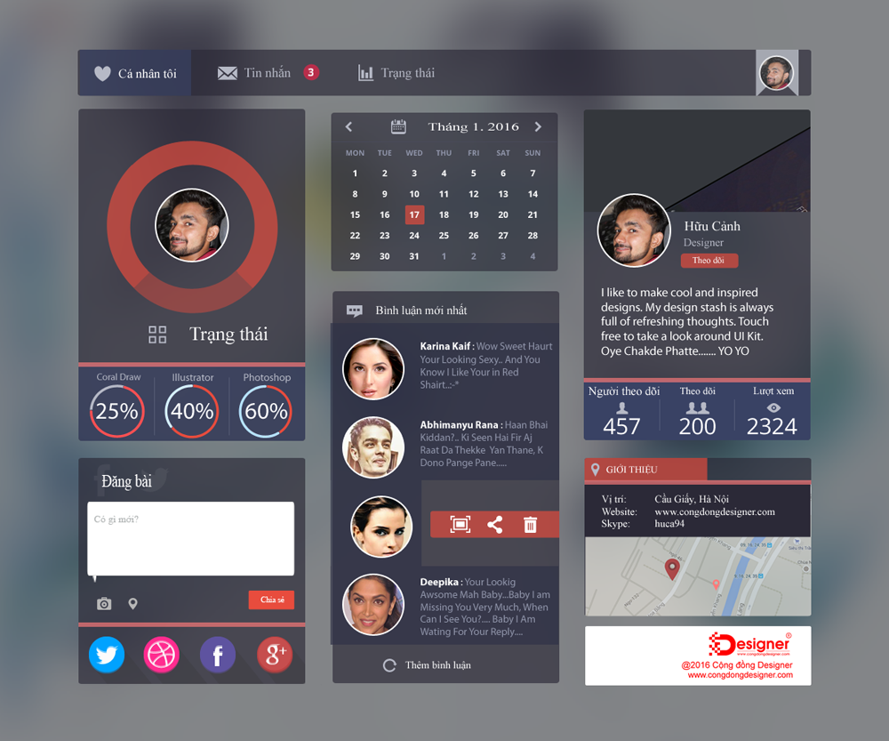 Download Flat PSD Photoshop miễn phí #17