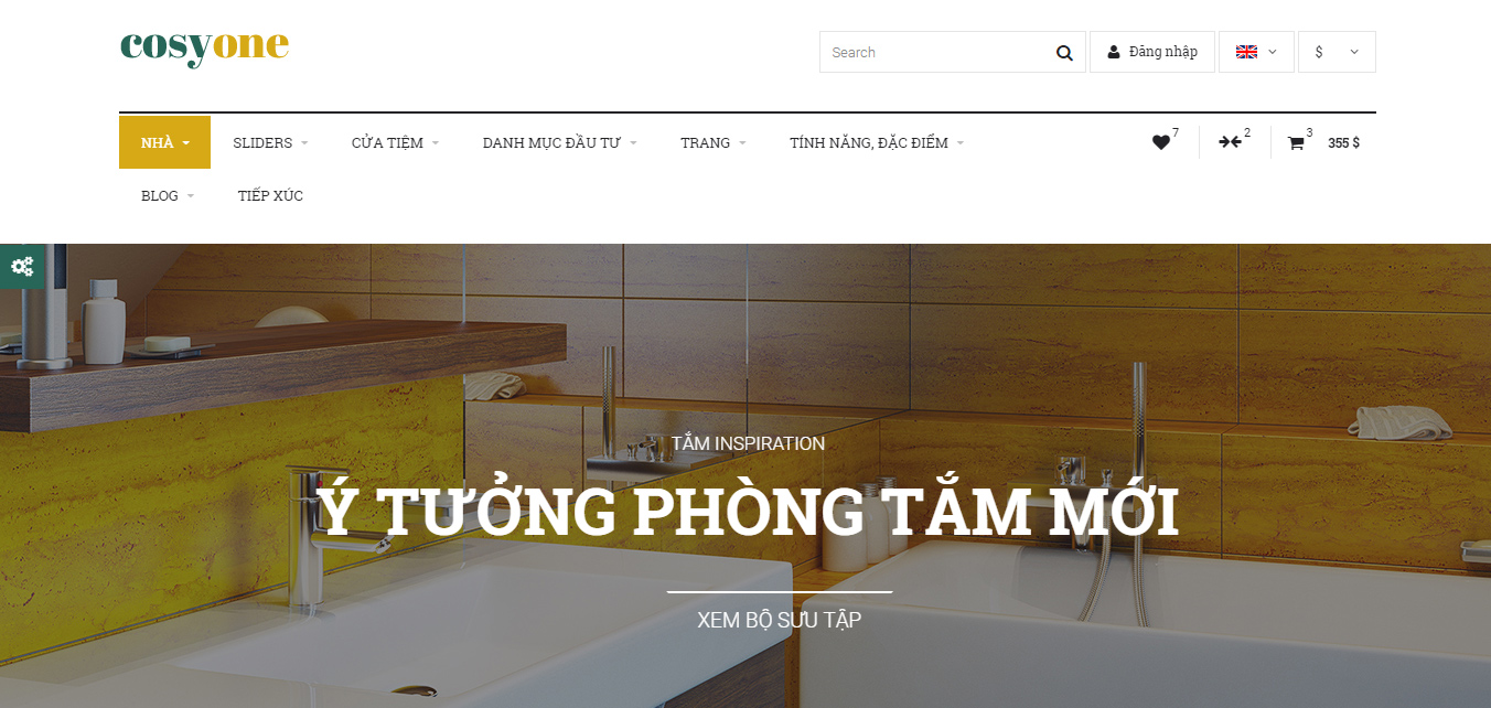 mẫu website bán đồ nội thất